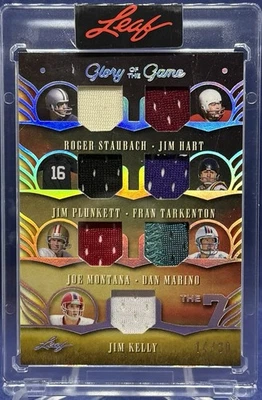2025 Leaf Glory of the Game The 7 Multi GU Relic 14/30 Montana Marino Staubach - Image 1 of 3