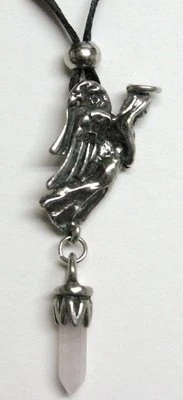 Кулон Angel Guardians - Ангел сострадания с белым кристаллом - Изображение 1 из 2