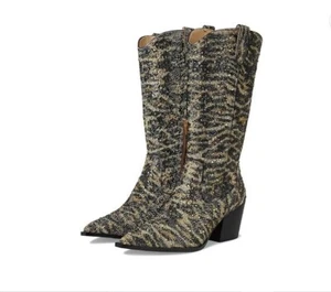 Neu ~ Betsey Johnson ~ Cash Damen-Westernstiefel ~ Leopard ~ Größen, 7,5, 9,5 - Bild 1 von 14