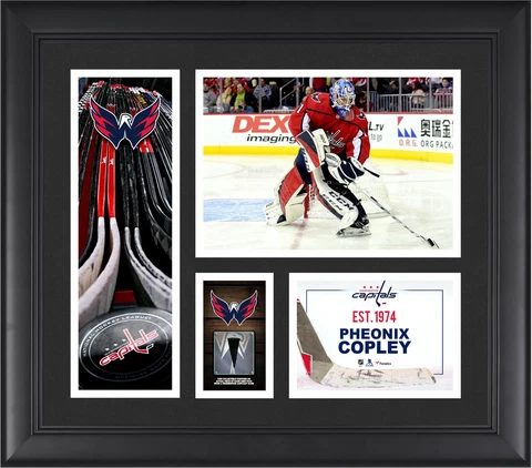 Pheonix Copley Washington Capitals Frmd 15x17 Player Collage & Piece of GU Puck Cover
