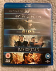 47 Ronin 3D/R.I.P.D 3D/Immortals 3D (Blu-ray 3D, 2014)