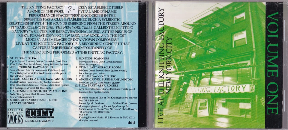 V.A. - Live At The Knitting Factory · Volume One CD Enemy Records - Bild 1 von 1