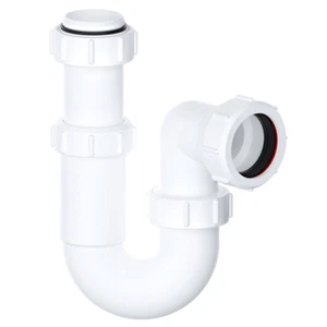 VIVA 40mm Adjustable Height Telescopic P Waste Trap for Kitchen Sinks - Picture 1 of 6