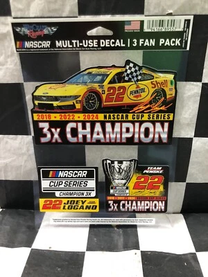 Joey Logano #22 18 22 24 NASCAR Cup Series Champion 3X Multi-Use Decal 3 Pack