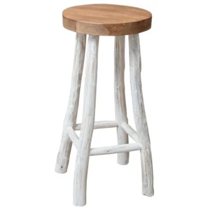 vidaXL Bar Stool Solid Teak Wood - Picture 1 of 4