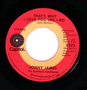 SONNY JAMES STILL WATER RUNS DEEP/THATS WHY I LOVE YOU LIKE I DO VINYL 45 71-143 - Picture 1 of 3