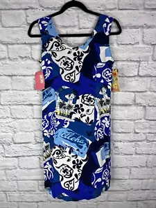 JAMS WORLD Women's Blue Aloha Hawaiian Sleeveless Dress NWT Size 5 - Picture 1 of 7
