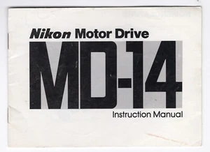 Nikon Motor Drive MD-14 Genuine 1983 Instruction Book / Manual / User Guide - Picture 1 of 2