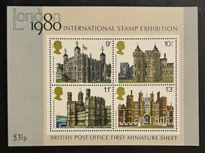 Travelstamps: Great Britain Souvenir Sheet 1980 Int’l  Stamp Exhibition Sg 1058 - Picture 1 of 5