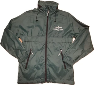 Breitling watches Crew jacket Windproof anorak Size Small Green W/zip In Hood - Picture 1 of 15