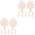  24 Pcs Unfinished Wooden Cutout DIY Painting Wooden Tree Decoration Blank DIY