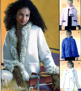 McCalls 4667-4 Designs Unlined Car Coat Length Jacket Scarf Pattern 16-22 - Picture 1 of 4