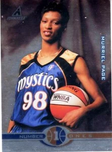 WNBA BASKETBALL 1998 PINNACLE NUMBER ONES MURRIEL PAGE INSERT #3 MYSTICS - Imagen 1 de 1