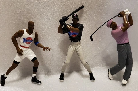 VTG MICHAEL JORDAN SPACE JAM ACTION FIGURES LOT OF 3 GOLF BASEBALL BASKETBALL ! Cover