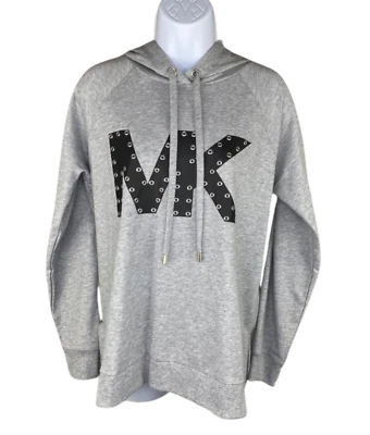 Michael Kors Women's Pearl Heather Logo Hoodie Size Medium MSRP $98.00 - Image 1 of 4
