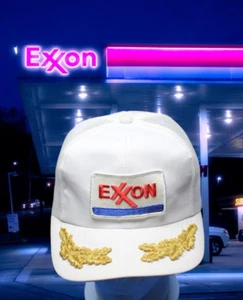 Sombrero Exxon Huevos Revueltos De Colección Camionero Petróleo y Gas Raro Snapback - Imagen 1 de 7
