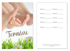 100 x Hochwertige Terminkarten Fußpflege Wellness Massage Beauty Schöne Füße - Bild 1 von 3
