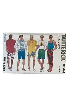 Butterick Sewing Pattern 4664 Shorts Mens Size XS-M