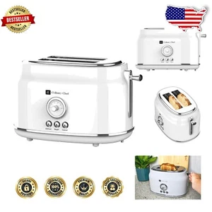 900W Retro Style Toaster with Cancel and Defrost - Perfect for Bagels & Bread - Picture 1 of 9