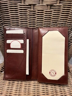 Portafoglio Piquadro Nikolai Vintage Pelle Verticale Agenda 2001 Made in Italy - Immagine 1 di 4