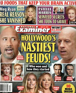NATIONAL EXAMINER Magazine April 25 2022 Dwayne The Rock Johnson Vin Diesel - Imagen 1 de 2