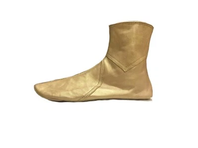 Calcetines Tabi Dorados, Tabi Cuero, Botín Tabi Punta Redonda (Hecho a Pedido) Talla 37 Foto 1 de 3