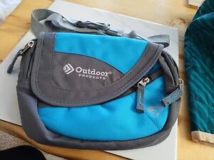 Outdoor Products Waist Pack Teal Turquoise Gray Fanny Pack Adjustable Zipper