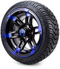 12 pouces MODZ® Aftershock bleu et noir voiturette de golf roues et pneus profil bas combo