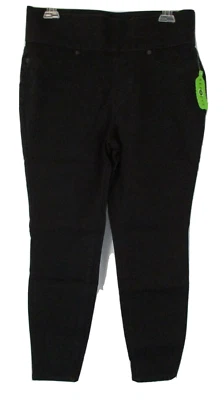 LOGO Lori Goldstein Denim Leggings 8P Black Pull On A386582 Women XC20 - Image 1 of 4