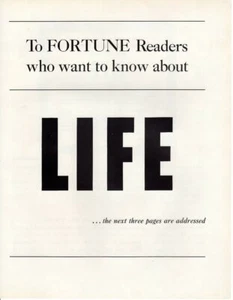 1936 Vintage print ad Magazine Advertisement Fortune Want to Know about LIFE 2pg - Picture 1 of 4