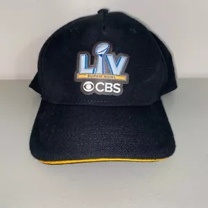 CBS Super Bowl LIV 55 NFL Adjustable Strapback Hat Cap Black - Bild 1 von 6