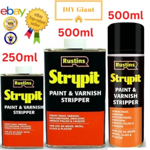 Rustins Strypit Paint and Varnish Stripper Remover 250ml 500ml Aerosol Spray - Picture 1 of 7