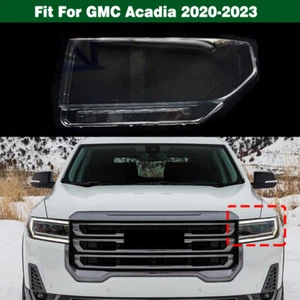 Left Headlamp Headlight Clear Lens Cover + Sealant Glue For GMC Acadia 2020-2023 - Picture 1 of 9