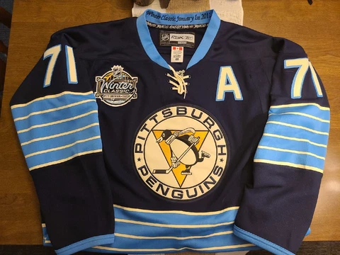 Evgeni Malkin Pittsburgh Penguins alternate jersey size 48 winter classic style Cover