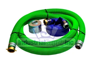 EPDM Rubber Suction Hose | 2" x 20 FT | Pin Lug Kit | 50 FT Blue Discharge - Bild 1 von 4