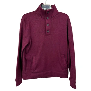 Banana Republic Mens 1/4 Button Pullover Knit Sweatshirt Size Medium - Picture 1 of 14