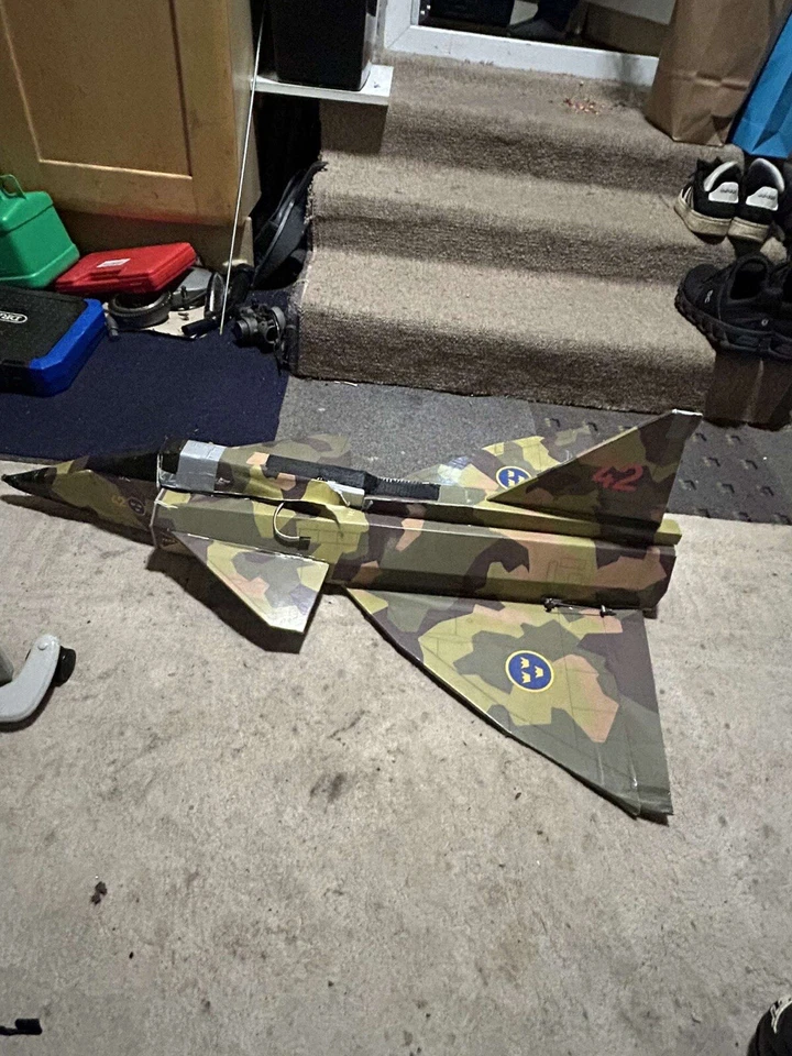 FliteTest Viggen EDF Jet – 80mm EDF, Camo, Pro-Built, Both Servos Installed - Image 1 of 4