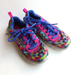 PRE-OWNED SKETCHERS CHILD SHOE:  PSYCHEDELIC RAINBOW COLORS SIZE 11    BM - Picture 1 of 2