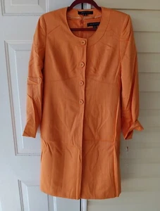 ANNE KLEIN Orange Sleeveless 2Pc Skirt Suit Set (Tahiti) Size 6 NWT - Picture 1 of 11