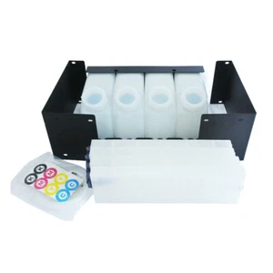 Bulk Ink System for Roland RE-640/RA-640/VS-300/VS-420 - 4 Bottles 4 Cartridges - Picture 1 of 7