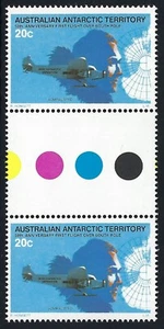 1979 AAT SG# 35 First Flight over South Pole gutter pair Mint MUH MNH - Picture 1 of 1
