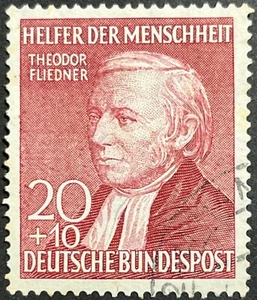 Germany, Fed Rep, Semi Post 1952, Welfare Asst, Used, Scott B329 v, Michel 158 I - Picture 1 of 2