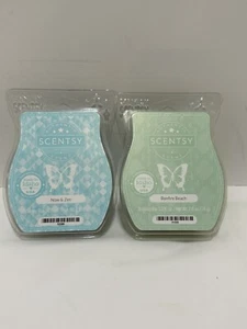 Scentsy Wax Box Scents  Now And Zen Plus Bonfire Beach New Discontinued  2 Lot - Picture 1 of 4