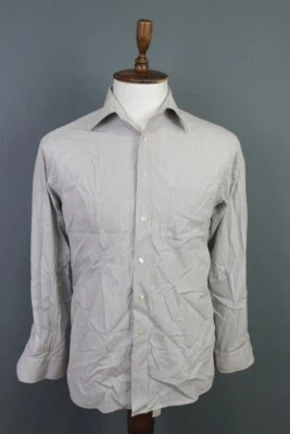 Eton Gray Pinstripe Long Sleeve Button Down Shirt Size 40 / 15 3/4 - Image 1 of 4