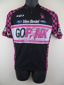 Radfahren Jersey Top Shirt Go rosa Brustkrebs New York Herren Medium M - Bild 1 von 6