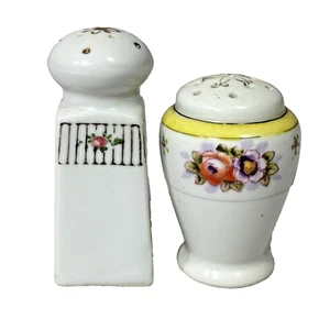 Japanese Ceramic Salt & Pepper Shakers Floral - Picture 1 of 24