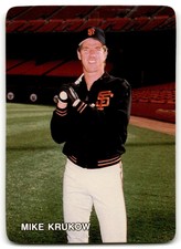 1987 MOTHER'S COOKIES MIKE KRUKOW SAN FRANCISCO GIANTS #6