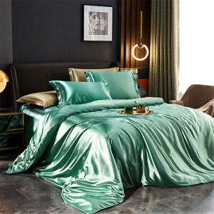 Luxury Bedding Set Mulberry Silk Bed Cover Sheet Duvet Cover and Pillowcase 