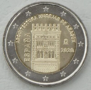 Moneta okolicznościowa 2 euro Hiszpania 2020 Mudejar Architektura w Aragonii unz. - Zdjęcie 1 z 1