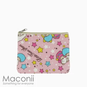 Little Twin Stars Pink Small Pouch - Anime Cartoon Coin Card Wallet Case Holder - Picture 1 of 1